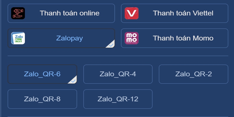 Phương thức nạp tiền bằng ví điện tử là loại hình nhanh chóng